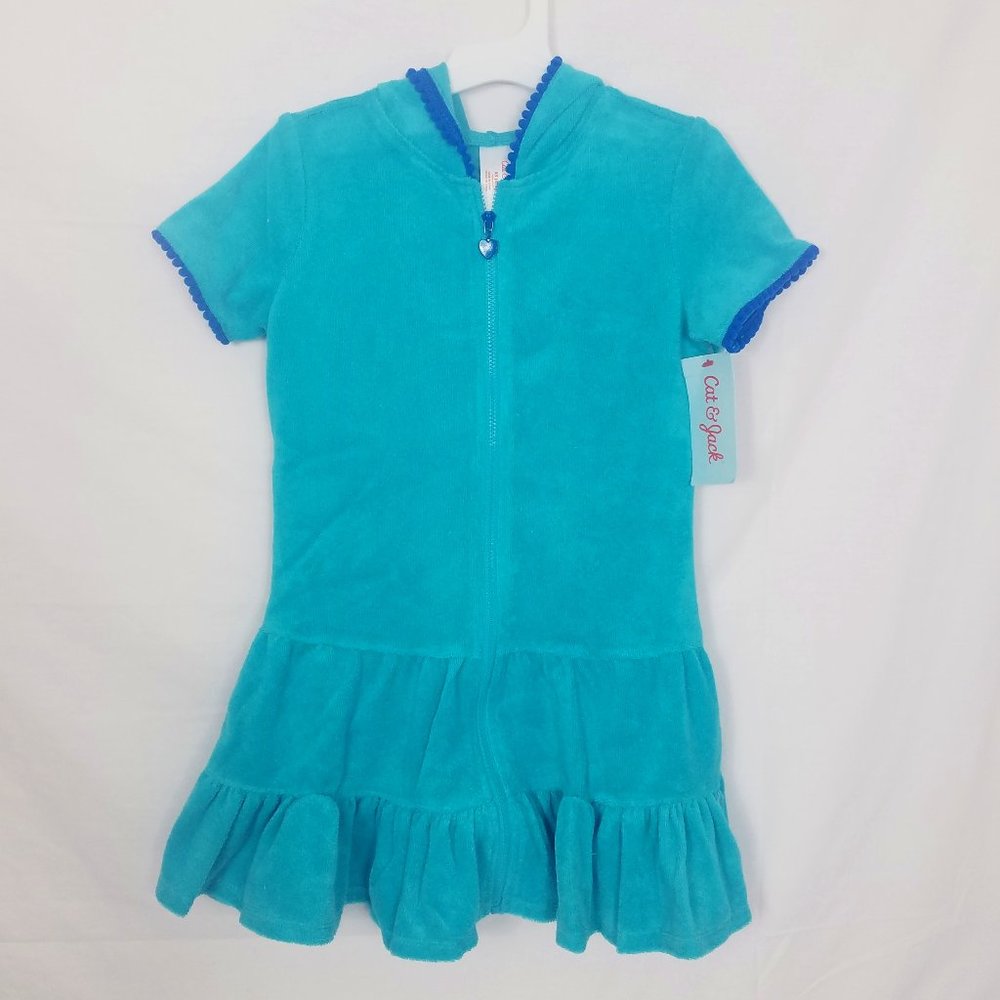 NWT! Girls swimsuit cover up with Hoodie